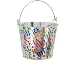 Bieremmer Metaal - Koeler Drank - Feestelijke Drank - Ingebouwde Flesopener - Ø 24 H 21-31 cm - Zilverkleurig