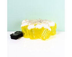 Bierglazen Lichtslinger – 160 cm – 10 LED Lampjes – Werkt op Batterij – Sfeerverlichting voor Feestjes, Mancave, Binnen & Buiten – Unieke Decoratie – Cadeau voor Bierliefhebbers