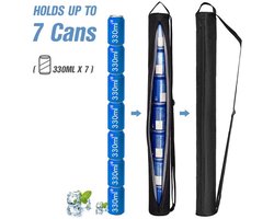 Bierkoeler Geïsoleerd - Draagbare Sleeve voor 6 Blikken - Verstelbare Riem - Hoogwaardige Oxford Stof - Ideaal voor Camping/Picknick - Koeltas