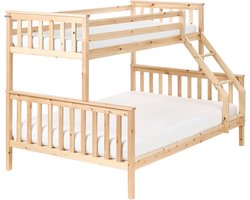 BIERNE - Stapelbed - Lichtbruin - 90/140 x 200 cm - Dennenhout