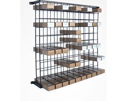 BIFULL Verf Organizer – Opbergkast voor Kappers en Salons - Haaraccessoires en Haarverf Opbergen - Haarverf kast 60cm X 60cm - Rek - Voor Haarverf & Salonbenodigdheden - Organizer voor Kappers