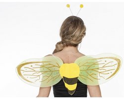 Bijen verkleed set 2 delig - vleugels en diadeem - voor kinderen