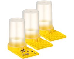 Bijen Waterdispenser Set van 3 - 500 ml Automatische Bijenvoeder voor Bijenkorf - Transparante Bijen Drinkbak met Waterreservoir - Bijenteelt Accessoires