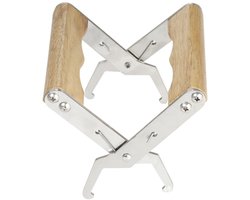 Bijenkastgrepen - Roestvrijstalen bijenkastgrepen, -houders en -hefgereedschap met houten handgrepen voor bijenkasten