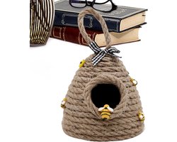 Bijenkorf Hanger - Rustiek Ornament - Woondecoratie - Handgemaakt Gevlochten Figuur - 114 cm