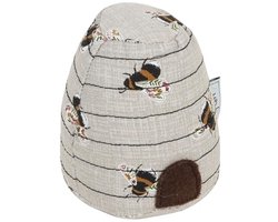 Bijenkorf Speldenkussen voor Quilten en Handwerk - 100% Katoenen Stof, 8,5x8,5x11cm