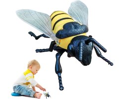 Bijenspeelgoed - Honingbijbeeldje Dierfiguur - Kinderen Ontdekken - Realistische Vormgeving - 9x65x4 cm - Geel
