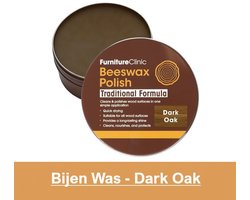 Bijenwas - Dark Oak - Houtverzorging 200ml – Voedt, Beschermt & Geeft Glans – Kleurloze Hout Wax - Furniture Clinic - Natuurlijke Meubelwas voor Hout