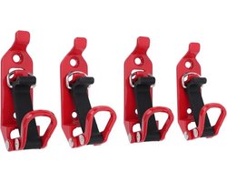 Bijlhouder met klembevestiging, robuuste metalen en rubberen scheprek voor off-road trucks en tuinaccessoires