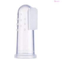 Bijoux by Ive - Transparante flexibele kinder / baby vinger tandenborstels 2 stuks