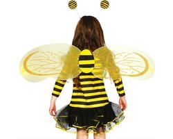 Bijtje/bijen verkleed set - vleugels en diadeem - geel - kinderen - carnaval verkleed accessoires