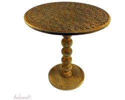 Bijzet tafel | Geel | Yellow | Motief | Vintage | Bolpoot | Bijzettafel | Tijdschriften | Nieuwe woning | Verhuisd | Woonaccessoires | Woonaccessoire | Decoratie | Decoratief | Deco | Verhuizen | Familie | Vrienden | Moederdag | Vakantie | Stoer Mooi