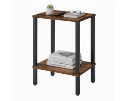 bijzettafel-38x55x30 cm-bruin-zwart