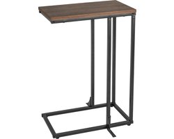 Bijzettafel - 45 x 25 x 63,5 cm - Spaanplaat, metaal - Krasbestendig - Verstelbaar - VI Online Products