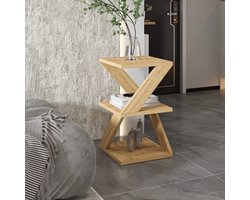 Bijzettafel 54 cm – Modern Design – Meerdere Kleuren – Compact & Stijlvol – Vierkant Tafeltje - Beige