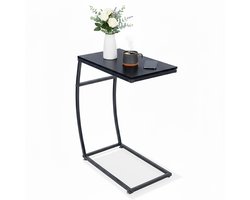 Bijzettafel - 58,5x47,5x25 cm - onder bank - zwart