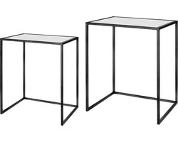 Bijzettafel Amaro 60cm zwart - set van 2