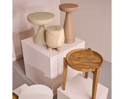 Bijzettafel Arras - Mangohout - Naturel - 45 x 50 x 45 cm (BxHxD)