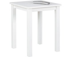 Bijzettafel Asgar 45x45x55cm - wit gelakt dennenhout - Interlink - Hoektafels - Wit - Hout - Hoektafels -