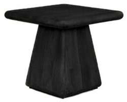 Bijzettafel Asti vierkant mangohout 60x60 cm - zwart