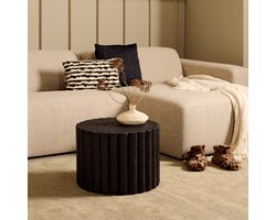 Bijzettafel Aube - Hout - Zwart - 48 x 35 x 48 cm (BxHxD)