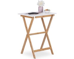 bijzettafel - bamboe - klaptafel - 63x47,5x37 cm - balkontafel - tot 20 kg