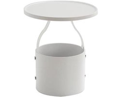 Bijzettafel Bank - Kleine salontafel - Opbergen en decoreren - Zwevend effect ontwerp - 48.5 cm hoog - Transparant