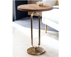 Bijzettafel Barok - Gouden Tafel - Woonkamer Decoratie - Handgemaakt Uniek - 60cm Hoog - Goud