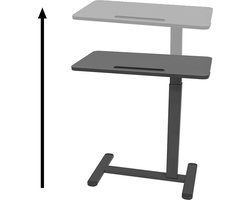 Bijzettafel – Bedtafel – Laptophouder Sta Zit Bureau – Presentatiemeubel – Ergonomische Tafel met Draaiknop Verstelling – Multifunctioneel en Ruimtebesparend Ontwerp