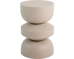 Bijzettafel Beige Modern en hoogwaardig metaal