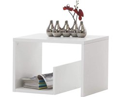 Bijzettafel B/H/D 590 x 380 x 360 cm wit - FMD Mike