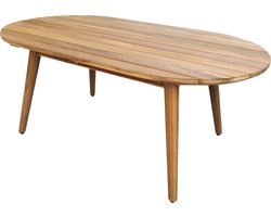 Bijzettafel Buiten - Rond / Ovaal - Tuintafel - Weersbestendig - Acacia Hardhout - Tuintafeltje - Bijzettafeltje - 97 x 40 cm