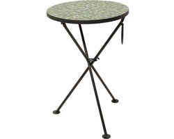 Bijzettafel Clack Mosaic Ø35cm groen en blauw Kare Design