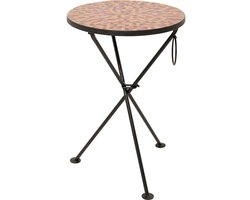 Bijzettafel Clack Mosaic Ø35cm rood Kare Design