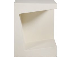 Bijzettafel Cleo - MDF - Wit - 40 x 50 x 40 cm (BxHxD)