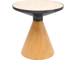 Bijzettafel Cono Travertino Ø50cm eik Kare Design