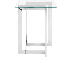 Bijzettafel CRYSTAL Veiligheidsglas Zilver