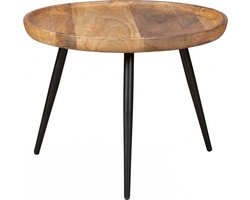 Bijzettafel Dekolk - Ø 53 cm - 40 cm hoog - Mangohout