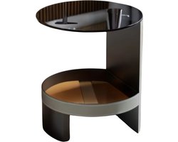 Bijzettafel Deliot - Bijzettafeltjes voor woonkamer of slaapkamer - Glas - Wachtruimte - Uniek Accent