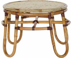 Bijzettafel DKD Home Decor Bamboe Rotan (60 x 60 x 42 cm)