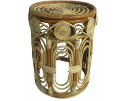 Bijzettafel DKD Home Decor Natuurlijk Rotan (35 x 35 x 45 cm)