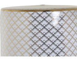 Bijzettafel DKD Home Decor Wit Porselein Gouden (33 x 33 x 42 cm)