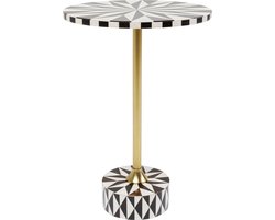 Bijzettafel Domero Star Brown White Ø40cm