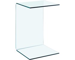 Bijzettafel | Eindtafel | Salontafel 40x40x60 cm gehard glas