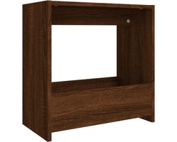 Bijzettafel | Eindtafel | Salontafel 50x26x50 cm bewerkt hout bruin eikenkleur