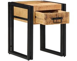 Bijzettafel | Eindtafel | Salontafel Anders 40 x 40 x 50 cm Massief mango-hout en metaal