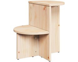 Bijzettafel | Eindtafel | Salontafel Naturel 50 x 40 x 50 cm Massief grenenhout
