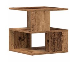Bijzettafel | Eindtafel | Salontafel Oud Hout 40 x 40 x 40 cm Bewerkt hout