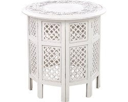 Bijzettafel ELARA Mangohout Wit