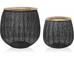 Bijzettafel Ellen Riverdale - Goud/Zwart - s/2 - 60cm